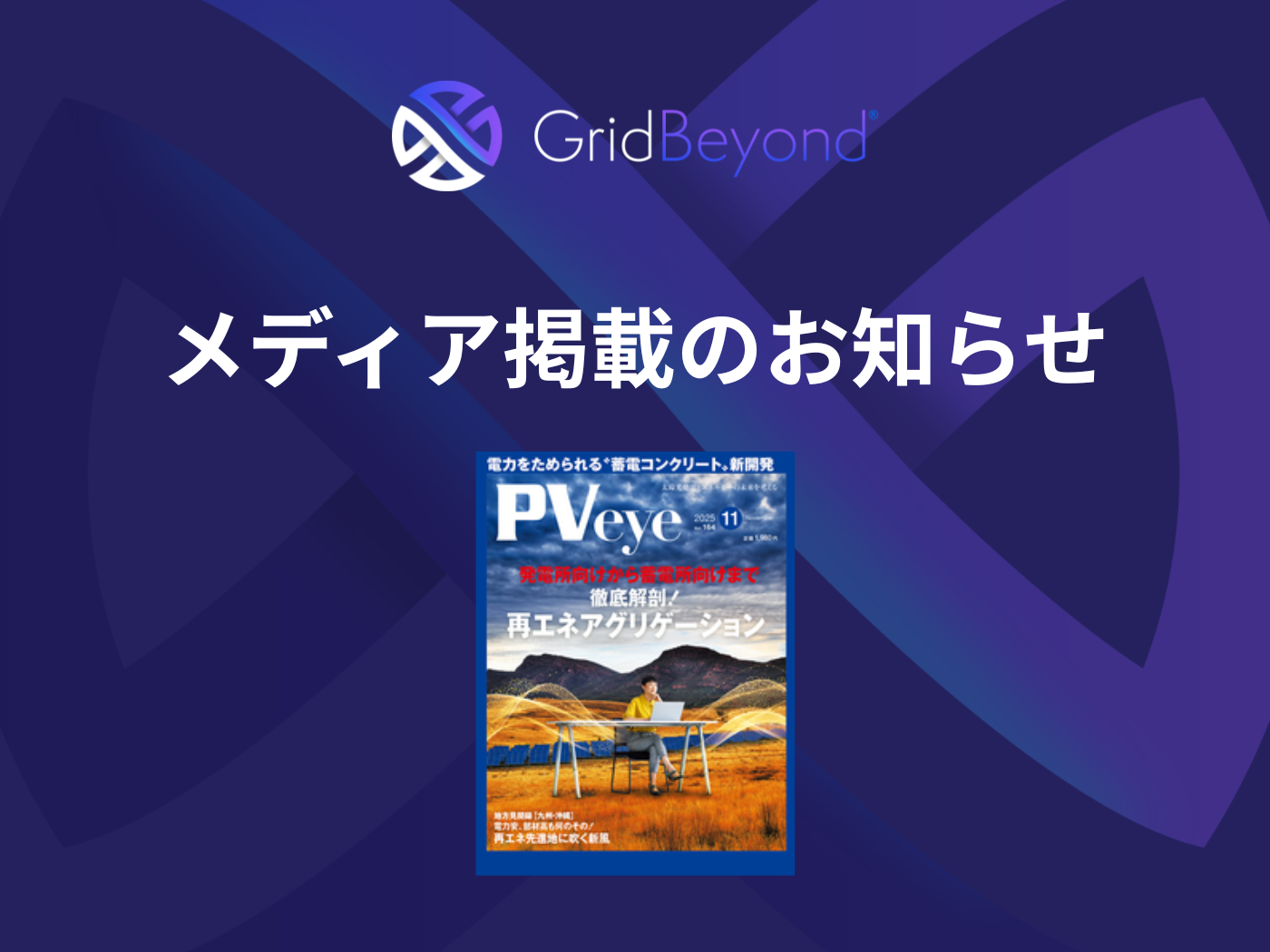 PVeyeにて当社の戦略と市場展望が紹介されました